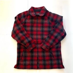 JOHNSON MILLS Plaid Wool Jacket - Size XL